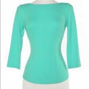 Pinup Couture Sabrina Shirt in Teal Mint Like New 3X Pinup Girl Clothing